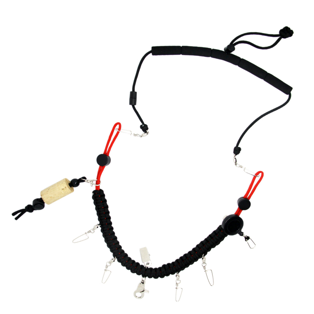 SAMSFX Fly Fishing Lanyard w/ Fly Dryer and Zinger Retractors - SAMSFX
