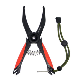 SAMSFX ABS Floating Fish Lip Grip Gripper Gear Tool Fishing Pliers Saltwater w/ Paracord Lanyard 8" - SAMSFX