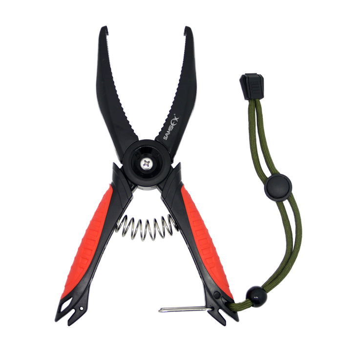 SAMSFX ABS Floating Fish Lip Grip Gripper Gear Tool Fishing Pliers Saltwater w/ Paracord Lanyard 8