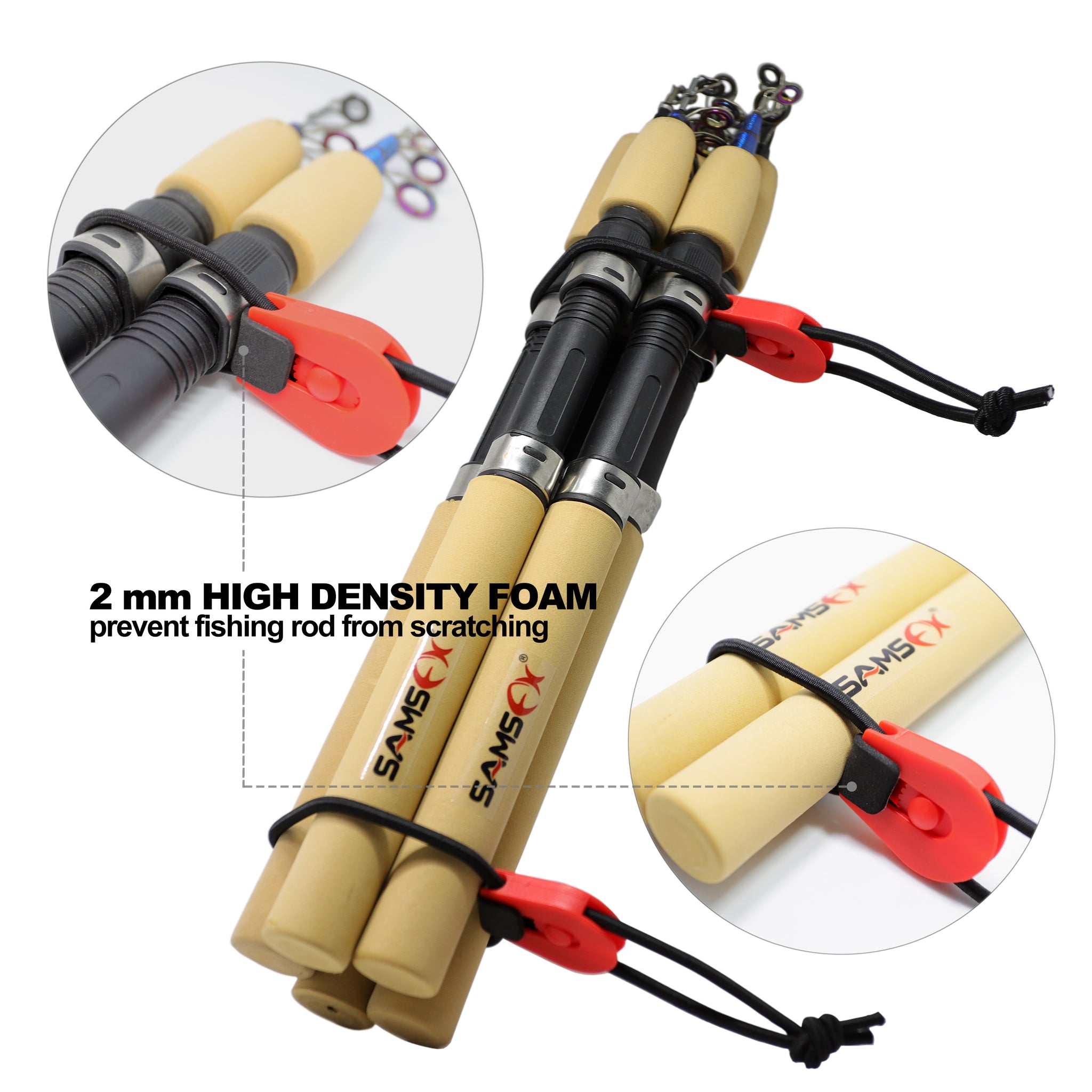 cabelas fishing pole ties quick clench SAMSFX Quick Fishing Rod Ties Rope Fishing Belts – samsfxfishing