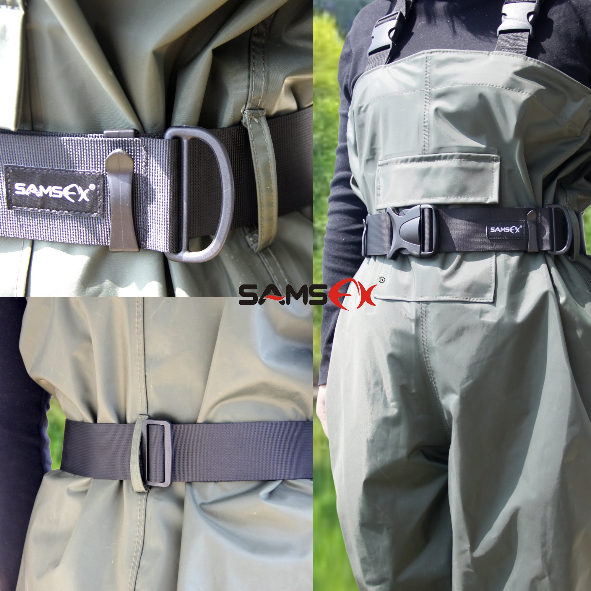 SAMSFX Adjustable Fishing Wader Belt Wading Belts Straps for Surf Cast –  samsfxfishing