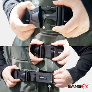 SAMSFX Adjustable Fishing Wader Belt Wading Belts Straps for Surf Casting Kayak Fishing Accessories - SAMSFX