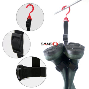 SAMSFX Fishing Wader Boot Hanger Strap Belt for Drying Wader Rack Storage - SAMSFX