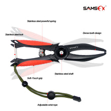 Load image into Gallery viewer, SAMSFX ABS Floating Fish Lip Grip Gripper Gear Tool Fishing Pliers Saltwater w/ Paracord Lanyard 8&quot; - SAMSFX