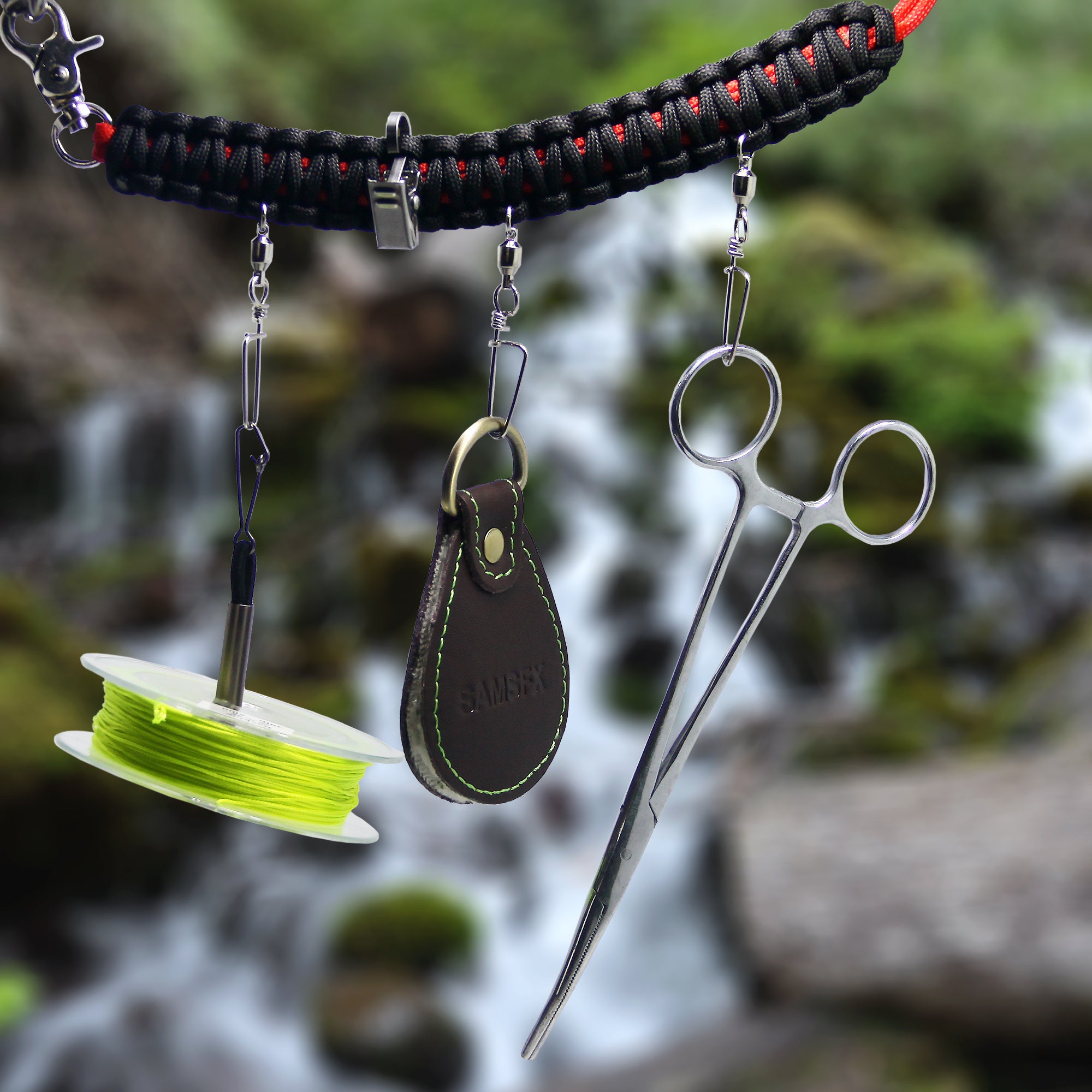 SAMSFX 550 Paracord Fly Fishing Lanyard Anglers Vest Pack Tool Gear As – samsfxfishing SAMSFX 550 Paracord Fly Fishing Lanyard Anglers Vest Pack Tool Gear As – samsfxfishing