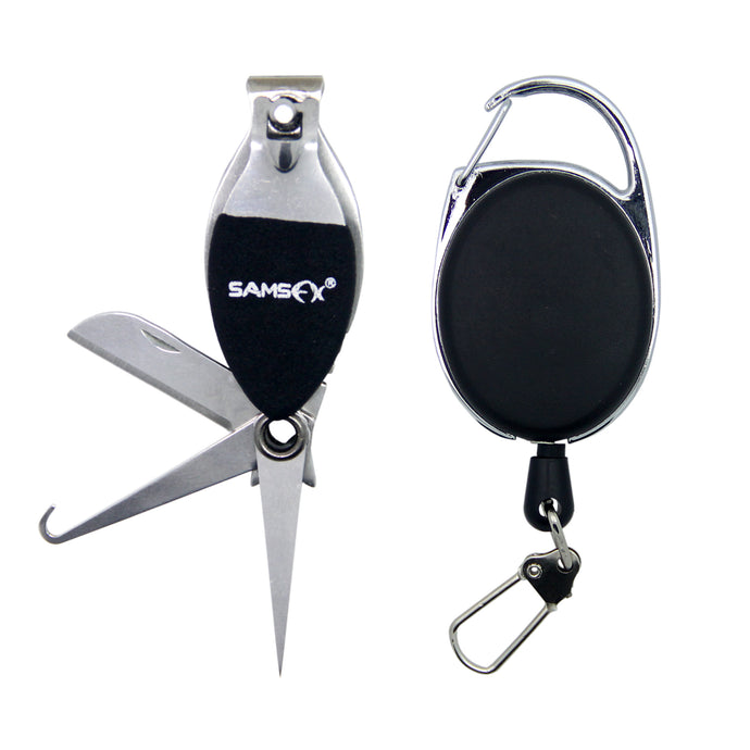 Fly Fishing Line Clippers Nippers Tools Combo with Retractor Zinger - SAMSFX