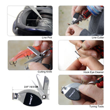 Load image into Gallery viewer, Fly Fishing Line Clippers Nippers Tools Combo with Retractor Zinger - SAMSFX