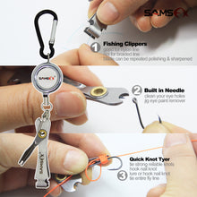 Load image into Gallery viewer, SAMSFX Fly Fishing Clippers with Zinger Retractor Nail Knot Tying Tools Combo Dropshipping - SAMSFX