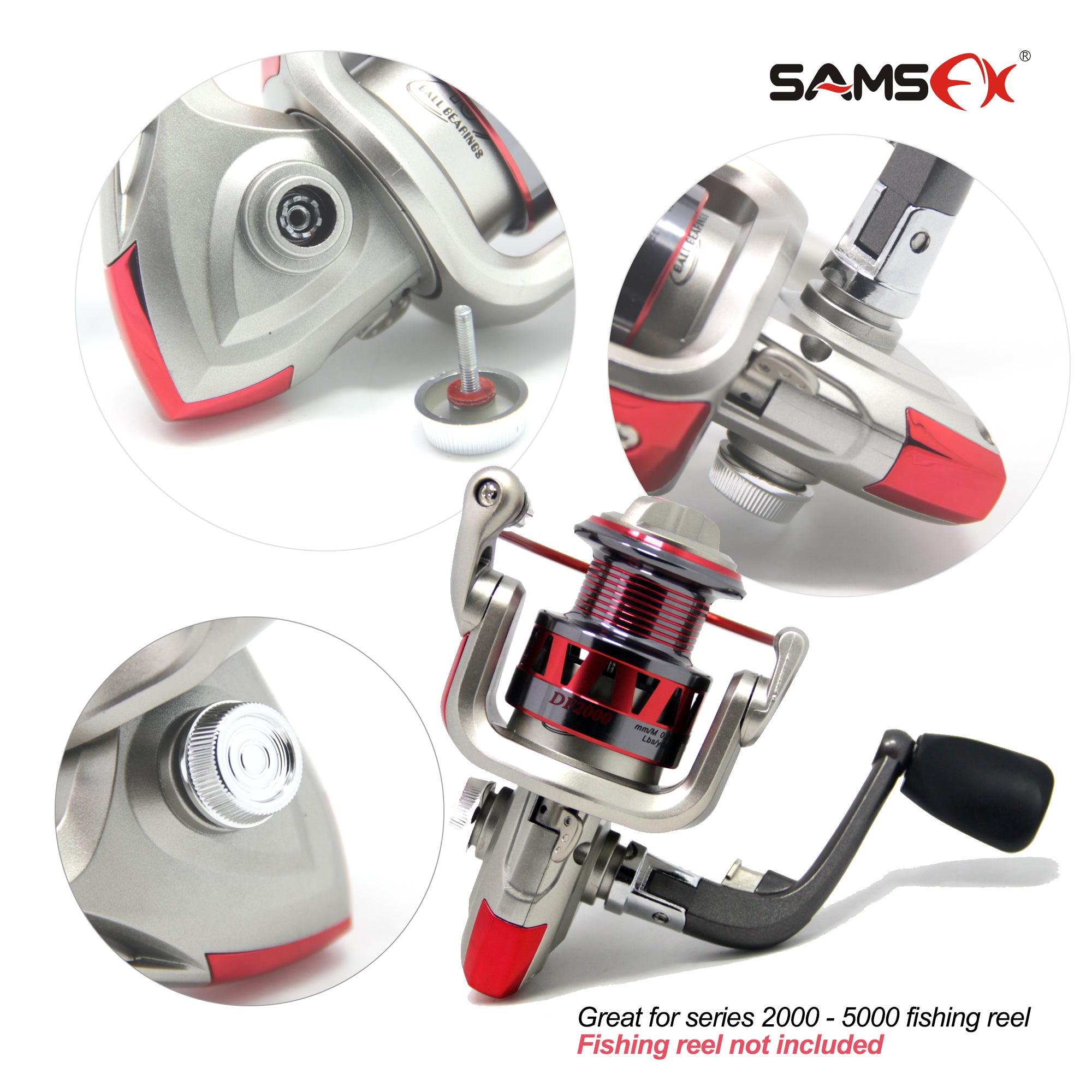 SAMSFX Folding Rotary Fishing Spinning Reel Handle Repair Parts