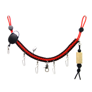 SAMSFX Fly Fishing Wader Lanyard w/ Fly Dryer and Zinger Retractors - SAMSFX