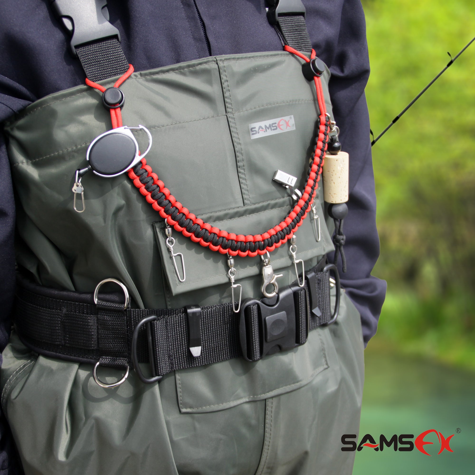 SAMSFX Adjustable Fishing Wader Belt Wading Belts for Surf Casting –  samsfxfishing