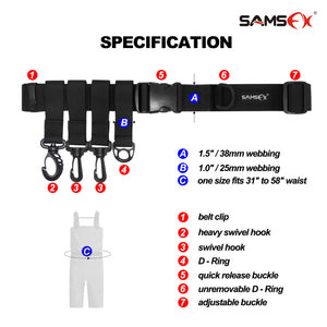 Fishing Wader Belt Wading Belts for Kayak Fishing Accessories - SAMSFX