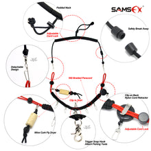 Load image into Gallery viewer, SAMSFX Fly Fishing Lanyard w/ Fly Dryer and Zinger Retractors - SAMSFX