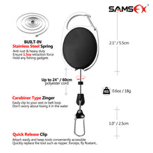Load image into Gallery viewer, SAMSFX Fly Fishing Zinger Retractor Extractor Stopper Keeper Tether