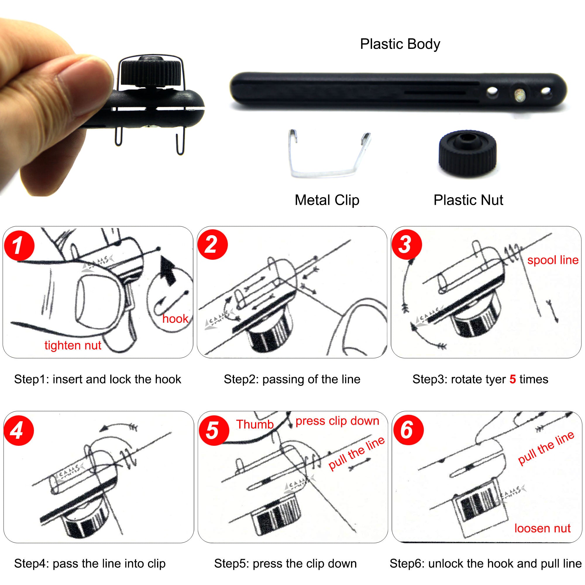 Quick Knot Tool, Loop Tyer, Hook Remover, Hair Rig Tying Tool and Zing –  samsfxfishing