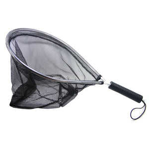 Aluminum Landing Nets Catch and Release Net Fish Saver Nylon Mesh for Fishing - SAMSFX