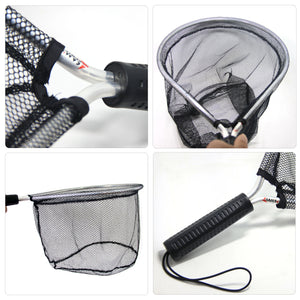 Aluminum Landing Nets Catch and Release Net Fish Saver Nylon Mesh for Fishing - SAMSFX