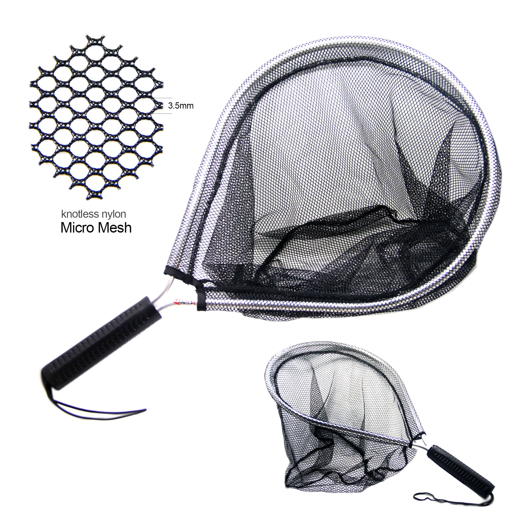 Aluminum Fly Fishing Landing Nets Catch and Release Net Nylon Mesh –  samsfxfishing